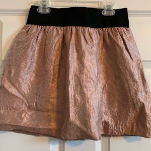 Metallic Rose mini skirt